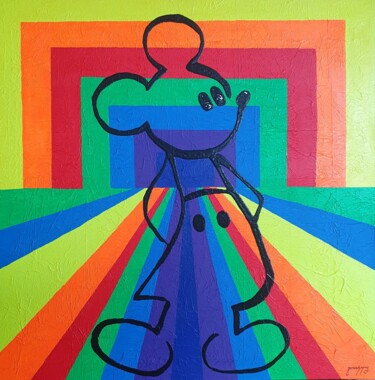 Malerei mit dem Titel "Mickey 4" von Gonca Kopuz, Original-Kunstwerk, Acryl