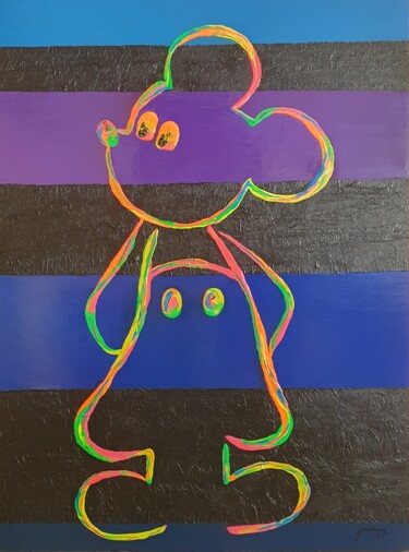 Peinture intitulée "Mickey 5" par Gonca Kopuz, Œuvre d'art originale, Acrylique