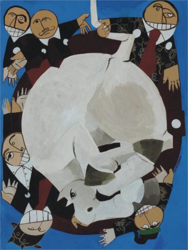Pintura intitulada "Burladero 3" por Gonçalo Condeixa, Obras de arte originais