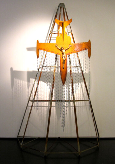 Escultura titulada "Journey of Faith" por Gonçalo Martins, Obra de arte original, Metales