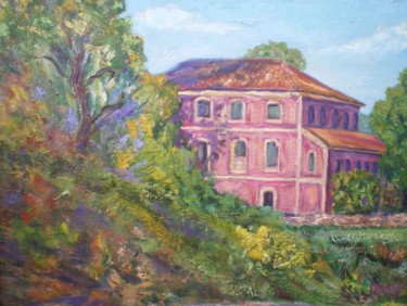 Pintura titulada "Casa Rosa" por Loly Goñi, Obra de arte original, Oleo