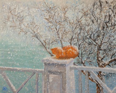 Peinture intitulée "Ginger loner" par Sergei Gontarovskii (Serhii Hontarovskyi), Œuvre d'art originale, Huile Monté sur Châs…