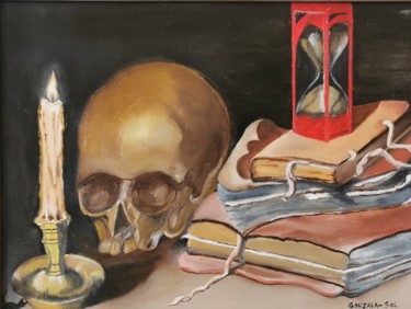 Pintura intitulada "Mortem" por Gonzala Sol, Obras de arte originais, Óleo