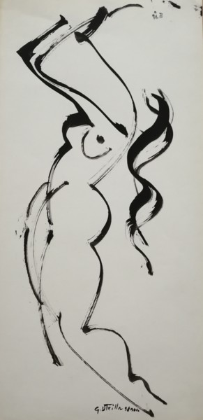 Painting titled "Mujer" by Gonzalo Utrilla, Original Artwork, Ink