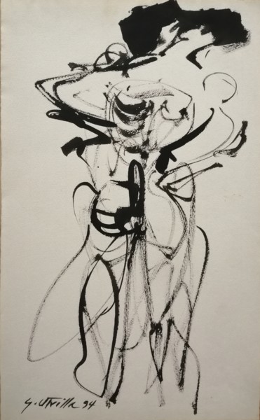 "Pareja 2" başlıklı Tablo Gonzalo Utrilla tarafından, Orijinal sanat, Mürekkep