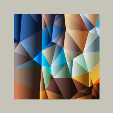 Цифровое искусство под названием "Geometric Dream 06" - Gonzalo Daino, Подлинное произведение искусства, Цифровой коллаж