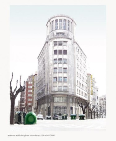 Peinture intitulée "entorno edificio" par Gonzalo Nicuesa, Œuvre d'art originale