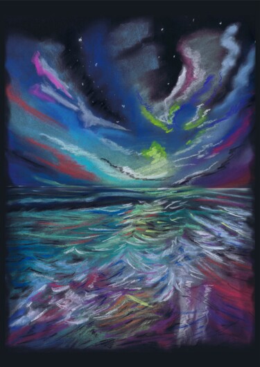 Night tale. Painting titled "Night tale." by Svetlana Gudilova, Original Art, Pastel