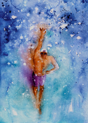 Painting titled "The Art Of Free Sty…" by Miki De Goodaboom, Original Artwork, Watercolor