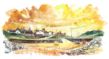 Pittura intitolato "Anglesey Seascape 02" da Miki De Goodaboom, Opera d'arte originale, Acquarello