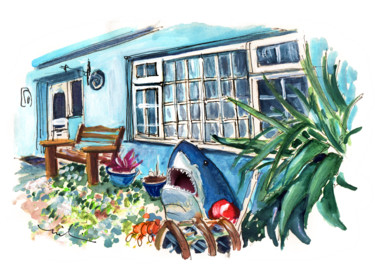 「Cemaes Bay 06」というタイトルの絵画 Miki De Goodaboomによって, オリジナルのアートワーク, 水彩画