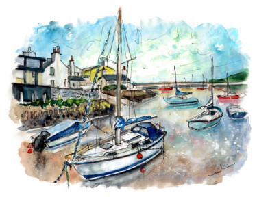 Painting titled "Cemaes Bay 10" by Miki De Goodaboom, Original Artwork, Watercolor