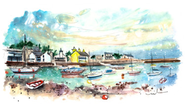 Painting titled "Cemaes Bay 12" by Miki De Goodaboom, Original Artwork, Watercolor