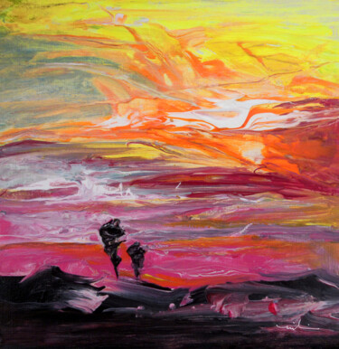 "Shades Of Sunset 02" başlıklı Tablo Miki De Goodaboom tarafından, Orijinal sanat, Akrilik