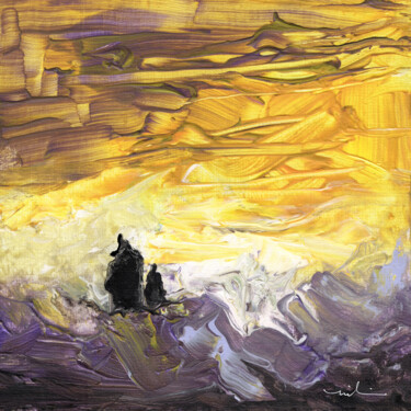 Pintura titulada "Shades Of Sunset 03" por Miki De Goodaboom, Obra de arte original, Acrílico