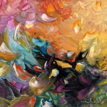 Картина под названием "Explosion Of Joy 05" - Miki De Goodaboom, Подлинное произведение искусства, Акрил