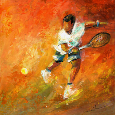 Schilderij getiteld "Novak Djokovic Drea…" door Miki De Goodaboom, Origineel Kunstwerk, Acryl