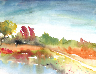 Painting titled "Early Morning 54 bis" by Miki De Goodaboom, Original Artwork, Watercolor