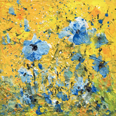 Pittura intitolato "Spring Is In The Ai…" da Miki De Goodaboom, Opera d'arte originale, Acrilico Montato su Cartone