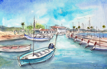 绘画 标题为“Port De Pollenca 03” 由Miki De Goodaboom, 原创艺术品, 水彩