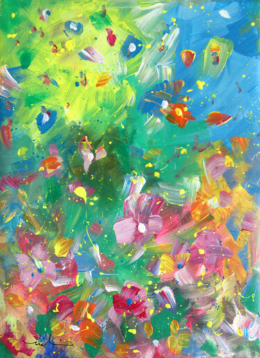 Painting titled "Spring Is In The Ai…" by Miki De Goodaboom, Original Artwork, Acrylic