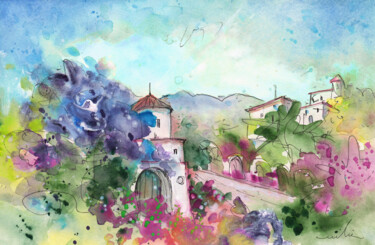 Schilderij getiteld "Nerja 02" door Miki De Goodaboom, Origineel Kunstwerk, Aquarel