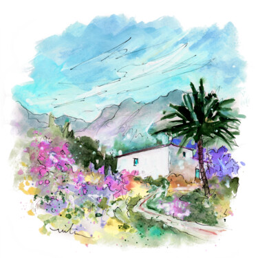 Painting titled "a Finca In Turre 04" by Miki De Goodaboom, Original Artwork, Watercolor