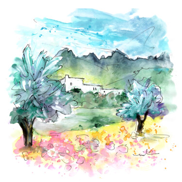Painting titled "a Finca In Turre 06" by Miki De Goodaboom, Original Artwork, Watercolor