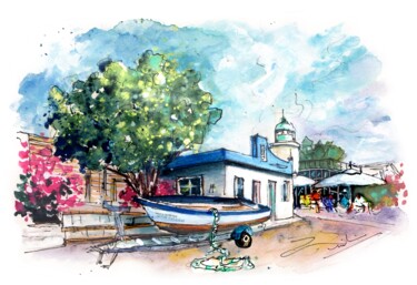 Painting titled "Puerto Deportivo In…" by Miki De Goodaboom, Original Artwork, Watercolor