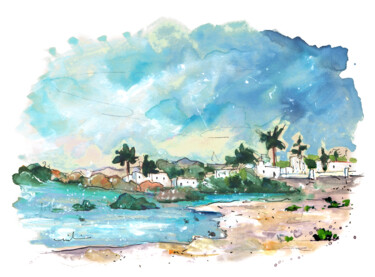 Painting titled "Laguna In Puerto Re…" by Miki De Goodaboom, Original Artwork, Watercolor