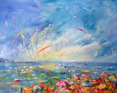 Schilderij getiteld "Summer Vibes 06" door Miki De Goodaboom, Origineel Kunstwerk, Acryl