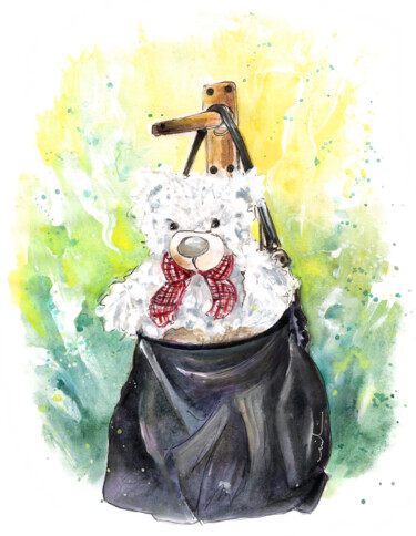 "Fluffle In A Lady b…" başlıklı Tablo Miki De Goodaboom tarafından, Orijinal sanat, Suluboya