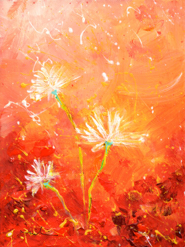 Painting titled "Summer Vibes 08" by Miki De Goodaboom, Original Artwork, Acrylic Mounted on Cardboard