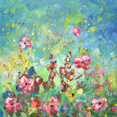 Peinture intitulée "Spring Is In The Ai…" par Miki De Goodaboom, Œuvre d'art originale, Acrylique