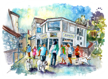 Painting titled "Padstow 10" by Miki De Goodaboom, Original Artwork, Watercolor