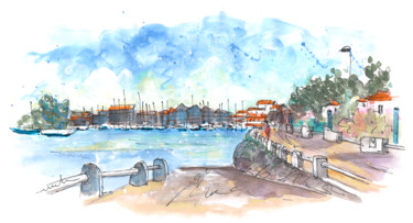 Pintura intitulada "Capbreton 01" por Miki De Goodaboom, Obras de arte originais, Aquarela