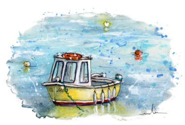 "A Beautiful Boat In…" başlıklı Tablo Miki De Goodaboom tarafından, Orijinal sanat, Suluboya