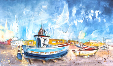 Schilderij getiteld "San Miguel De Cabo…" door Miki De Goodaboom, Origineel Kunstwerk, Aquarel