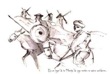 「En Un Lugar De La M…」というタイトルの絵画 Miki De Goodaboomによって, オリジナルのアートワーク, インク
