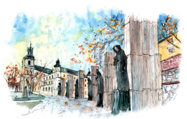 Картина под названием "Krakow Beautiful Co…" - Miki De Goodaboom, Подлинное произведение искусства, Акварель