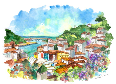 Peinture intitulée "Cudillero 08" par Miki De Goodaboom, Œuvre d'art originale, Aquarelle