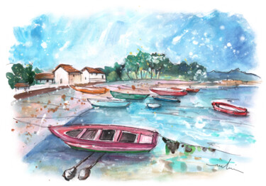 Painting titled "Arousa In Galicia 03" by Miki De Goodaboom, Original Artwork, Watercolor