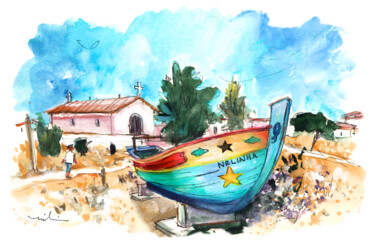 Картина под названием "Culatra Island 02" - Miki De Goodaboom, Подлинное произведение искусства, Акварель