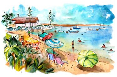 Peinture intitulée "Farol island 08" par Miki De Goodaboom, Œuvre d'art originale, Aquarelle