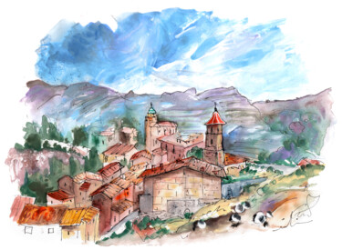 Painting titled "Albarracin 05" by Miki De Goodaboom, Original Artwork, Gouache