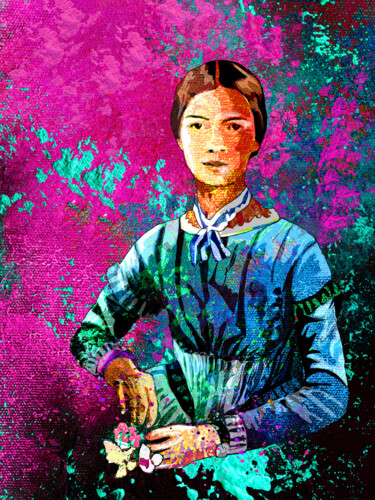 Digital Arts titled "Emily Dickinson Dre…" by Miki De Goodaboom, Original Artwork, Digital Painting