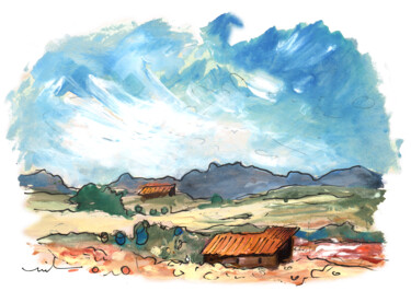 "Landscape Of Aragon…" başlıklı Tablo Miki De Goodaboom tarafından, Orijinal sanat, Guaş boya