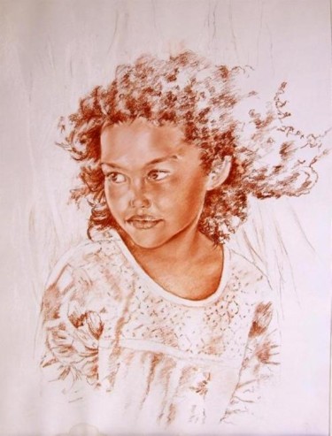 Pintura titulada "Tahitian Girl" por Miki De Goodaboom, Obra de arte original, Oleo