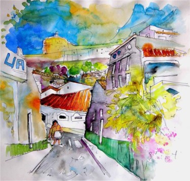 "Street in Castro Ma…" başlıklı Tablo Miki De Goodaboom tarafından, Orijinal sanat, Petrol