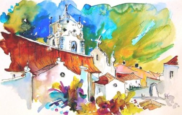 Pintura intitulada "Church in Vila do B…" por Miki De Goodaboom, Obras de arte originais, Óleo